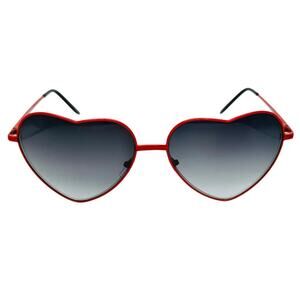 6097 | Red Heart Shaped Novelty Sunglasses